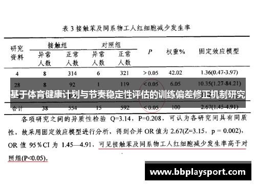 基于体育健康计划与节奏稳定性评估的训练偏差修正机制研究